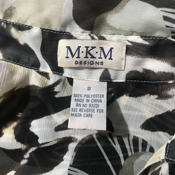 M.K.M Designs Women's Small Y2K Semi Sheer Crop Belly Relieving Blouse V Neck To - Picture 8 of 15